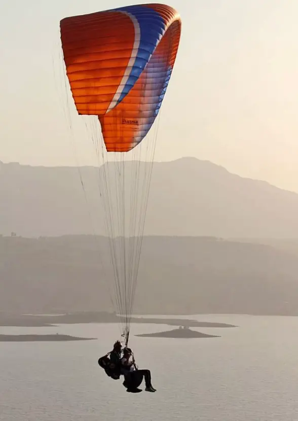 Paragliding over Pawna